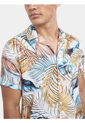 Camisa Para Hombre Manga Corta  Color Crudo Marca Seven Seven #45011692