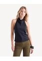 Blusa Halter Con Detalle Abotonado  Para Mujer Negro Seven Seven de Seven Seven