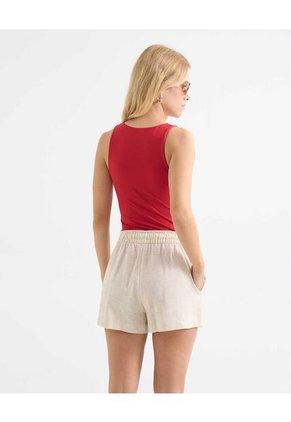 Camiseta Para Mujer Manga Sisa Cuello V Color Rojo Marca Seven Seven #28096189