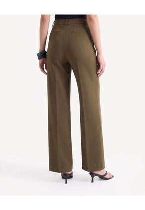 Pantalón Sastre De Caída Estructurada  Para Mujer Oliva Seven Seven