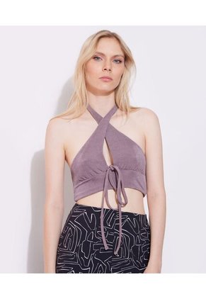 Camiseta Para Mujer Manga Sisa Color Taupe Marca Seven Seven #28095391