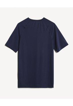 Camiseta Deportiva Texturizada  Para Hombre Azul Seven Seven