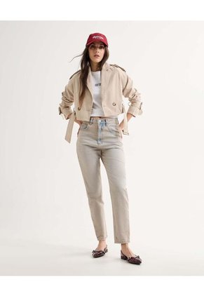 Chaqueta Para Mujer Trench Color Camel Marca Seven Seven #28080963