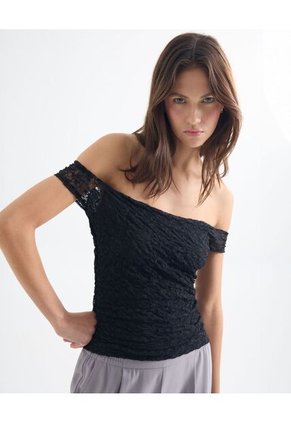 Camiseta Para Mujer Manga Corta Cuello Redondo Color Negro Marca Seven Seven #28096231