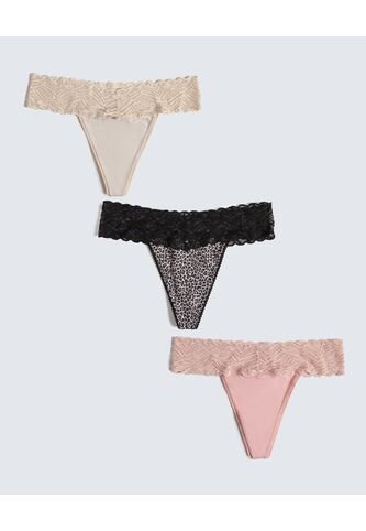 Panty Para Mujer Tanga Color Rosa Marca Seven Seven #28800102 Seven Seven