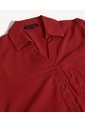 Camisa En Efecto Rústico  Para Mujer Terracota Seven Seven de Seven Seven