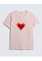 Camiseta Estampado De Corazón  Para Mujer Rosa Seven Seven de Seven Seven