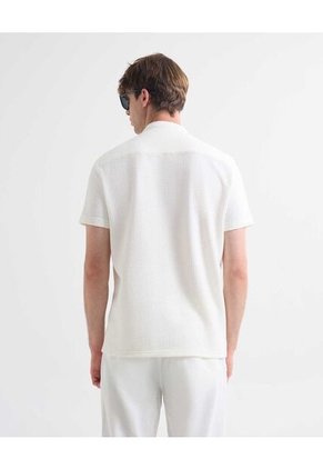 Camisa Para Hombre Manga Corta Cuello Neru Color Marfil Marca Seven Seven #45012127