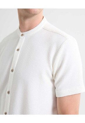 Camisa Para Hombre Manga Corta Cuello Neru Color Marfil Marca Seven Seven #45012127