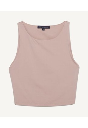 Camiseta Para Mujer Manga Sisa Color Taupe Marca Seven Seven #28095620