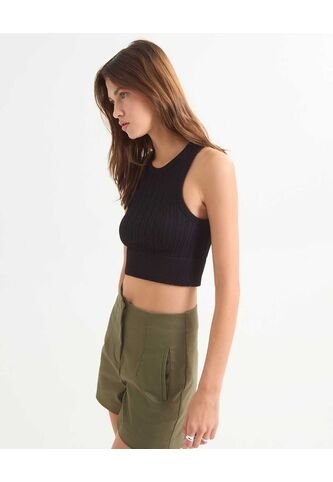 Camiseta Para Mujer Manga Sisa Color Negro Marca Seven Seven #28096121 Seven Seven