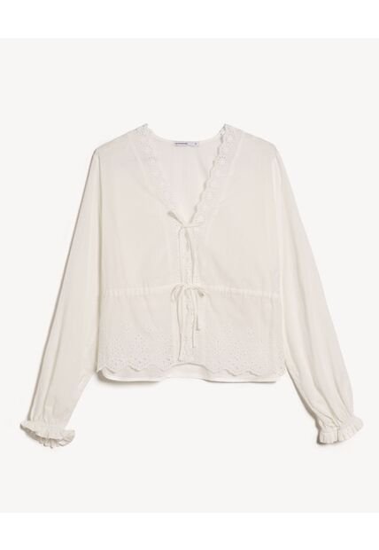 Blusa Para Mujer Manga Larga Color Crudo Marca Seven Seven #28124035