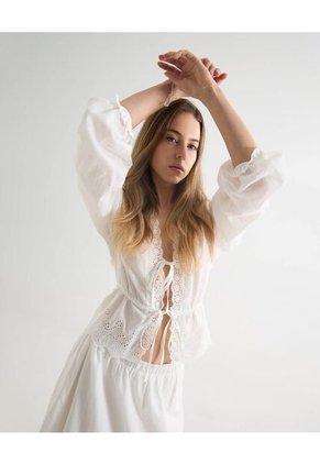 Blusa Para Mujer Manga Larga Color Crudo Marca Seven Seven #28124035