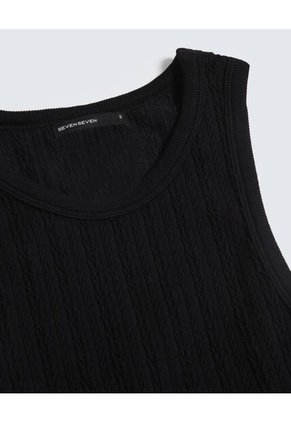 Camiseta Para Mujer Manga Sisa Color Negro Marca Seven Seven #28096121