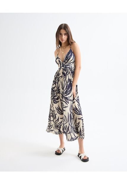 Vestido Para Mujer Manga Sisa Color Azul Oscuro Marca Seven Seven #28171355