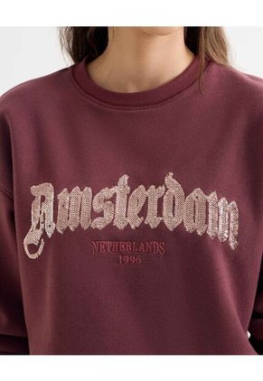 Buzo Para Mujer Cuello Redondo Color Vino Marca Seven Seven #28060454