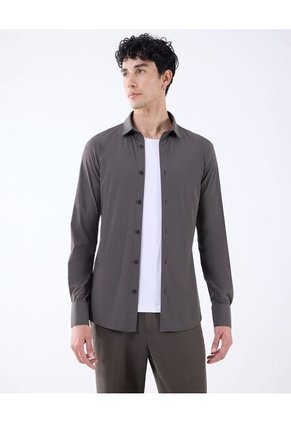 Camisa Para Hombre Manga Larga  Color Verde Oscuro Marca Seven Seven #45012065