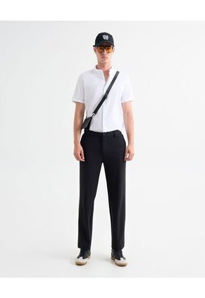 Camisa Para Hombre Manga Corta Sin Bolsillo Cuello Neru Color Crudo Marca Seven Seven #45012119