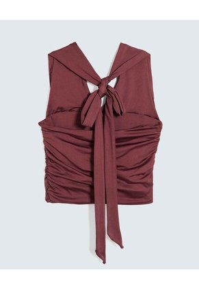 Camiseta Para Mujer Manga Sisa Cuello V Color Vino Marca Seven Seven #28096250