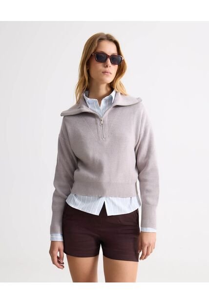 Saco Para Mujer Abierto Color Gris Marca Seven Seven #28330674