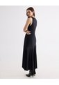 Vestido Maxi Fluido  Para Mujer Negro Seven Seven de Seven Seven