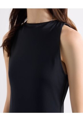 Vestido Maxi Fluido  Para Mujer Negro Seven Seven