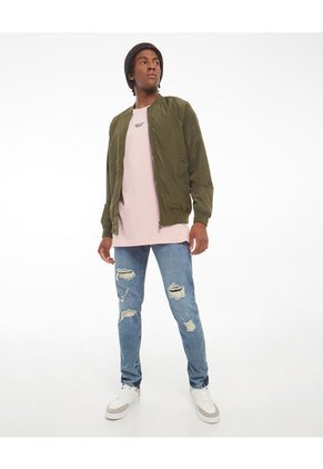 Chaqueta Bomber Hombre Seven Poliester Verde 45080367-693