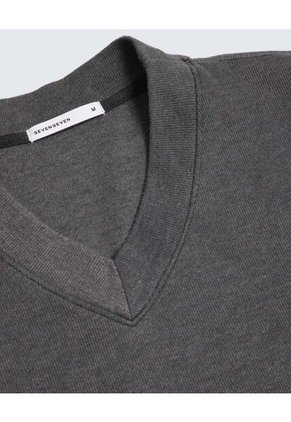 Camiseta Para Hombre Manga Sisa Cuello V Color Gris Oscuro Marca Seven Seven #45092645