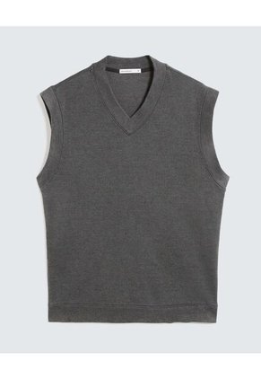 Camiseta Para Hombre Manga Sisa Cuello V Color Gris Oscuro Marca Seven Seven #45092645