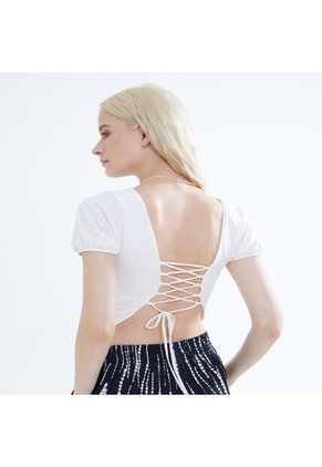 Camiseta Para Mujer Manga Corta Color Marfil Marca Seven Seven #28095691