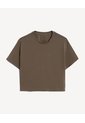 Camiseta Crop Amplia  Para Mujer Verde Seven Seven de Seven Seven