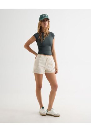 Camiseta Para Mujer Manga Corta Cuello Redondo Color Verde Marca Seven Seven #28096352