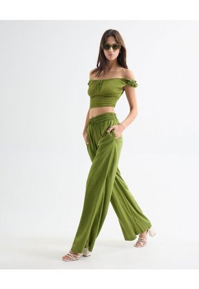 Blusa Para Mujer Manga Corta Color Verde Claro Marca Seven Seven #28124009