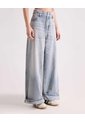 Jean Wide Leg Paper Bag  Para Mujer Azul Seven Seven de Seven Seven