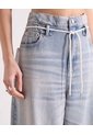 Jean Wide Leg Paper Bag  Para Mujer Azul Seven Seven de Seven Seven