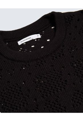 Camiseta Para Hombre Manga Corta Cuello Redondo Color Negro Marca Seven Seven #45092714