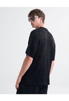 Camiseta Para Hombre Manga Corta Cuello Redondo Color Negro Marca Seven Seven #45092714