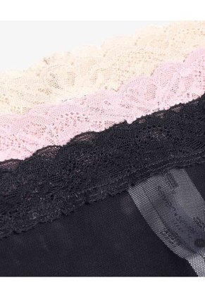 Panty Para Mujer Tanga Color Negro Marca Seven Seven #28800124