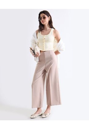 Camiseta Para Mujer Manga Sisa Moda Color Avena Marca Seven Seven #28096624