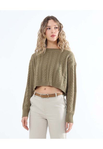 Saco Para Mujer Cuello Redondo Color Verde  Marca Seven Seven #28330650