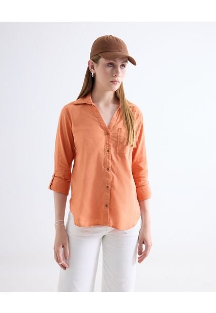 Blusa  Para Mujer Manga Larga Color Naranja Marca Seven Seven #28124137