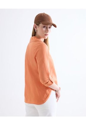 Blusa  Para Mujer Manga Larga Color Naranja Marca Seven Seven #28124137
