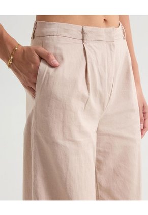 Pantalón Casual En Efecto Rústico  Para Mujer Marfil Seven Seven