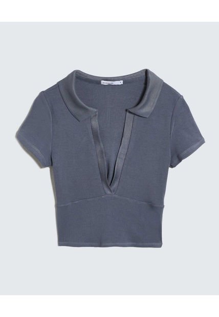 Camiseta Para Mujer Manga Corta Color Gris  Marca Seven Seven #28096105