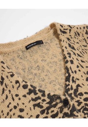 Saco  Para Mujer Cardigan Color Camel Marca Seven Seven #28330690