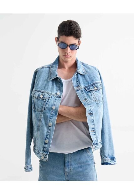 Chaqueta Para Hombre Trucker Color Azul Marca Seven Seven #45080466