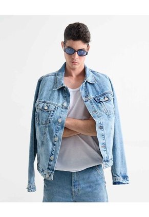 Chaqueta Para Hombre Trucker Color Azul Marca Seven Seven #45080466