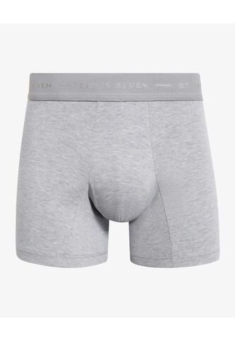 Boxer X3 Para Hombre Filete Medio Algodón Color Gris Marca Seven Seven #45000388 Seven Seven