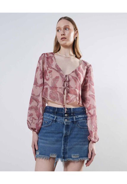 Blusa Para Mujer Manga Larga Color Rosa Marca Seven Seven #28123941