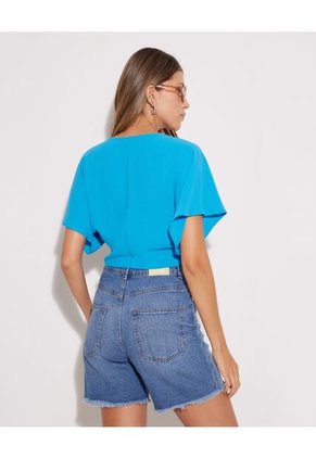 Blusa  Para Mujer Manga Corta Color Azul Marca Seven Seven #28123793